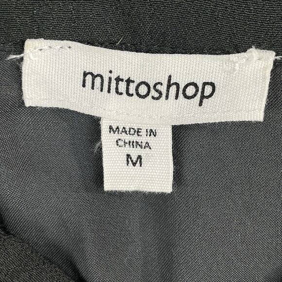 Mittoshop Button Detail Midi Shirt Dress Women's M Grey Short Sleeve Collared - Picture 8 of 14